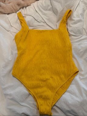 Andie Yellow Smocked One-Piece